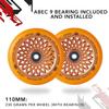 110mm x 24mm Lotus Wheel (Orange) view 4