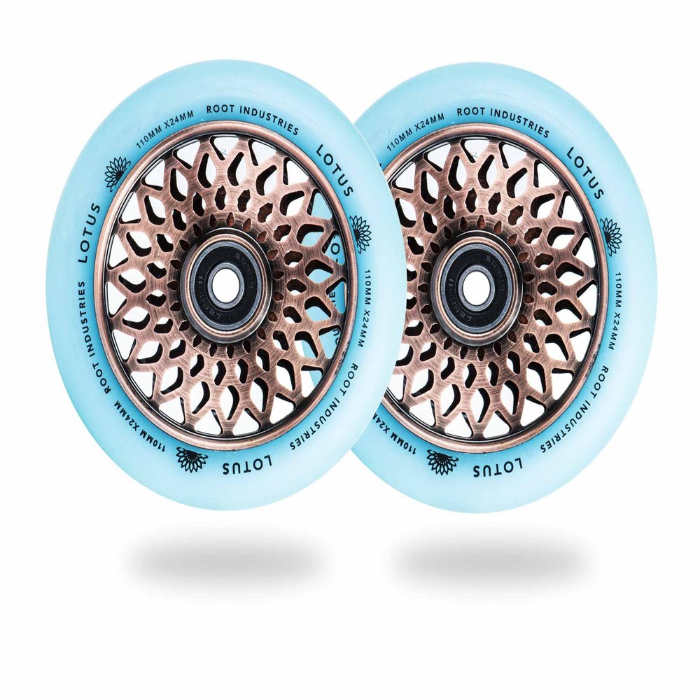 110mm x 24mm Lotus Wheel (Copper/Glow-in-Dark)