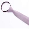 Spring Notion Boys' Linen Blend Zipper Necktie and Pocket Square Set, Dusty Lavender Large view 2