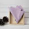 Spring Notion Boys' Linen Blend Zipper Necktie and Pocket Square Set, Dusty Lavender Large view 3