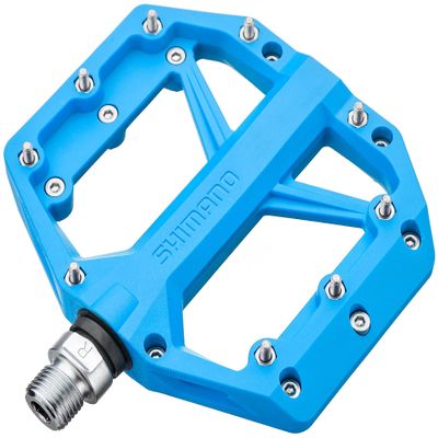 Shimano Flat Pedal PD-GR400 Blue for Trail, All-Mountain, Casual Rides