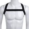 YONGHS Mens Half Body Chest Harness Jockstrap Nylon Lingerie Set with Metal O Ring Garters Underwear 2# Black Medium view 3