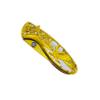 Falcon 8 Inch American Eagle Engraved Folding Pocket Knife Stainless Steel Blade, Frost Woods & Mountains Design, Manual opening Open with Pocket Clip (Gold) view 3