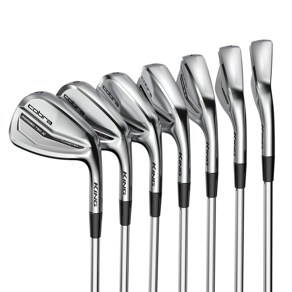 Cobra Golf 2022 King Forged Tec X Iron Set (Men's, Left Hand, KBS Tour Lite, Reg Flex, 5-GW)