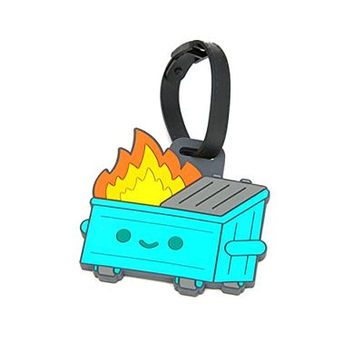 100% Soft Dumpster Fire Luggage Tag