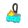 100% Soft Dumpster Fire Luggage Tag view 1