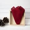 Spring Notion Boys' Linen Blend Zipper Necktie and Pocket Square Set, Burgundy Small view 3