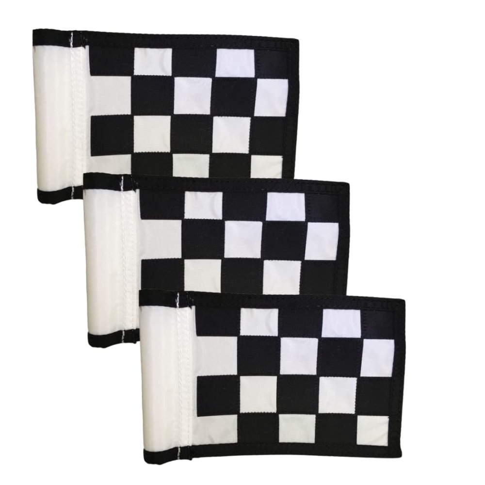 Purchase Green 6x 8 Checkered Golf Pole Flag 3pack Bundle- UV Resistant, 400 Denier Nylon Material (Black White)