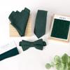 Spring Notion Boys' Linen Blend Zipper Necktie and Pocket Square Set, Forest Green Small view 4