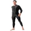 Freebily Men's One Piece Long Sleeves Slim Fitted Ankle Length Double-Ended Zipper Leotard Bodysuit Black One Size view 3