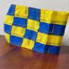 6x 8 Checkered Golf Pole Flag 3pack Bundle- UV Resistant, 400 Denier Nylon Material (Blue Yellow) view 2