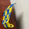 6x 8 Checkered Golf Pole Flag 3pack Bundle- UV Resistant, 400 Denier Nylon Material (Blue Yellow) view 3