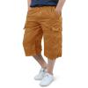 EKLENTSON Mens Cargo Short Pants Soft Relaxed Fit Shorts for Men Travel Casual Shorts for Men with Pockets, Earthy Yellow, 30 view 2