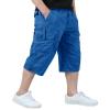 EKLENTSON Shorts for Men Cargo Casual Hiking Shorts Men Bermuda Messenger Work Long Shorts for Men Golf Shorts Men, Blue, 36 view 1