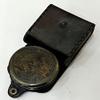 Nautical Antique Brass Flat Poem Compass with Leather Case Compass Black Finish view 3