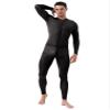 Agoky Mens See Through Wrestling Singlet Sissy Slim Fit Zipper Bodysuit Jumpsuit Romper Black Large view 4