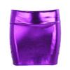 Freebily Women's Stretchy Shiny Metallic Liquid Mini Skirt Nightout Party Clubwear Pencil Skirt Purple One_Size view 4