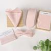Spring Notion Boys' Linen Blend Zipper Necktie and Pocket Square Set, Blush Pink Large view 4
