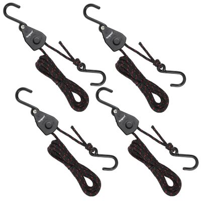 Ayaport Kayak Rope Tie Down Ratchet Straps Bow and Stern Ratcheting Tie Downs Rope Hanger Kayak and Canoe Accessories
