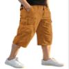 EKLENTSON Mens Capri Workwear Cargo Shorts Below Knee Shorts Yellow 40 view 1