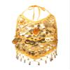 Aislor Girls Belly Dance Performance Jazz Ballet Dance Top Kids Sequins Halter Neck Athletic Shirts Bra Top Dancewear Yellow One Size view 1