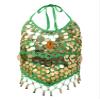 Aislor Girls Belly Dance Performance Jazz Ballet Dance Top Kids Sequins Halter Neck Athletic Shirts Bra Top Dancewear Green One Size view 1