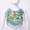 Aislor Girls Belly Dance Performance Jazz Ballet Dance Top Kids Sequins Halter Neck Athletic Shirts Bra Top Dancewear Blue One Size view 3