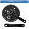 Bike Accessory, Lightweight 170mm Bike Crank Arm Bike Left Crank for Replacement Parts for Various Bicycles(Black, Diamond Hole) view 2