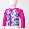 Yeahdor Big Girls Floral 3 Pcs Sun Cover Up Long Sleeve Zipper Rashgaurd Shirts with Triangle Bikini Butterfly 16 Years view 3