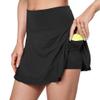 MEETYOO Womens Pleated with Pockets High Waist Athletic Golf Skorts Tennis Skirt, Black, Small US view 1