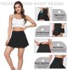 MEETYOO Womens Pleated with Pockets High Waist Athletic Golf Skorts Tennis Skirt, Black, Small US view 3