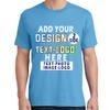 Custom T Shirt for Men Women Add YourDesign Text Image Photo Front Back Personalized Shirt Aquatic Blue view 1