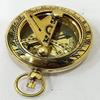 Collectible Brass Sundial Compass Marine Boat Gift Pocket Sun Dial in Leather Display Box view 3