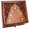 Aleafa Armlet Home Presents Handmade Wooden Jewellery Box for Women Wood Jewel Organizer Hand Carved with Intricate Carvings Gift Items - 6 Inches #Aport-2527 view 1
