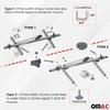 OMAC Bike Rack Carrier Roof Racks Set fits GMC Terrain 2018-2024 Gray 3X view 4