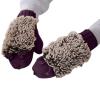 ERFV Cold Weather Gloves For Women Knitted Warm Cartoon Hedgehog Winter Fleece Cotton Thick Finger Gloves Insulation Mittens view 1