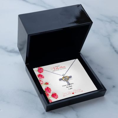 Cross Dancing Necklace Luxury Box - Love You More Valentine Necklace