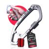 GPCA Multi-Tool Carabiner for Camping, Hiking, Key & Dog Leash Holder, Bottle Opener, Pocket Clip, Universal Size, EDC Gear, Heavy-Duty Titanium Steel (GP X Carabiner w/Red Ring, Steel) view 1