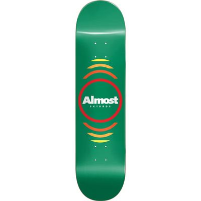 Almost Reflex Skateboard Deck -7.37 Green Hyb - (Bundled with Free 1'' Hardware Set)
