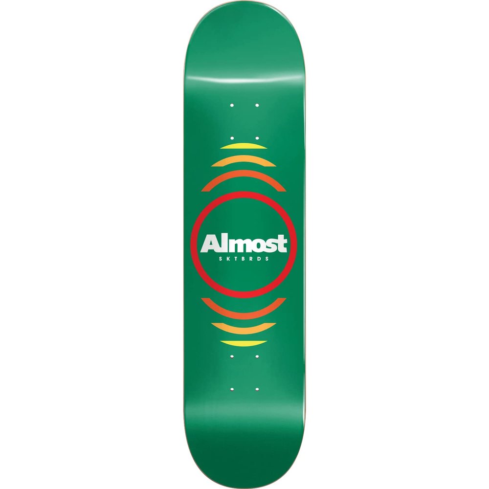 Almost Reflex Skateboard Deck -7.37 Green Hyb - (Bundled with Free 1'' Hardware Set)