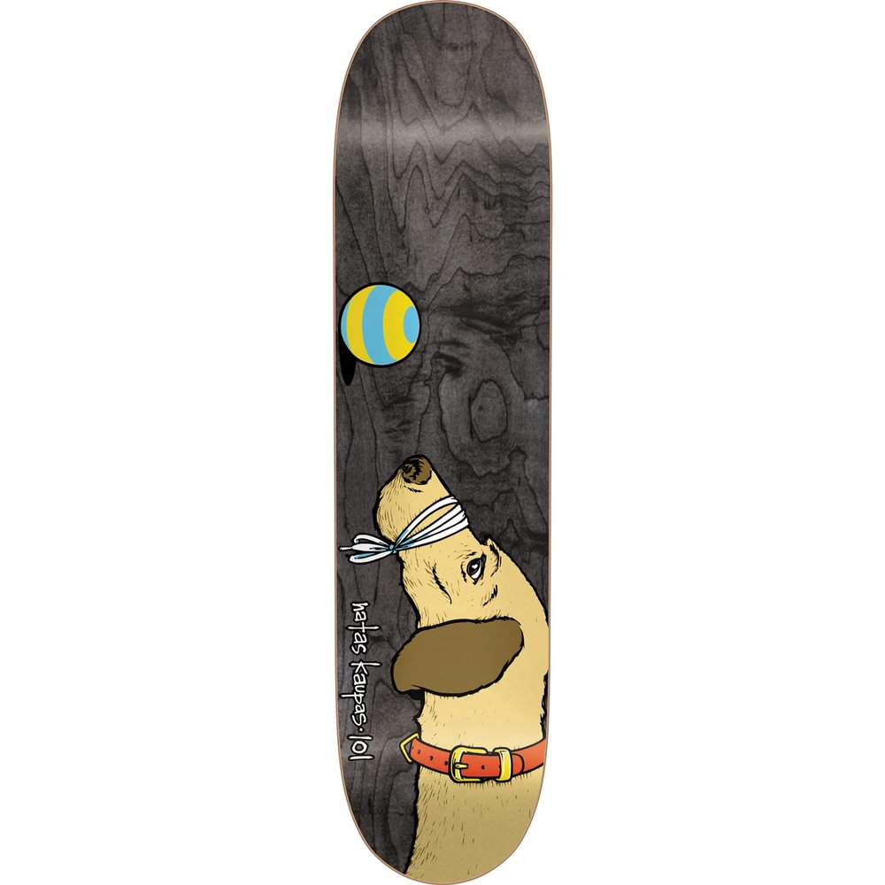 101 Natas Dog Skateboard Deck -7.88 Black/Veneer SP - Assembled AS Complete Skateboards