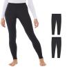 32 Degrees Women's 2 Pack Performance Ultra Light Thermal Baselayer Legging Pant, Black/Black, Small view 1