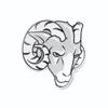 Fordham University Rams Head Grey and White Weatherproof Vinyl Sticker Car Decal from Nudge Printing view 1