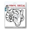 Fordham University Rams Head Grey and White Weatherproof Vinyl Sticker Car Decal from Nudge Printing view 2