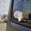 Fordham University Rams Head Grey and White Weatherproof Vinyl Sticker Car Decal from Nudge Printing view 3