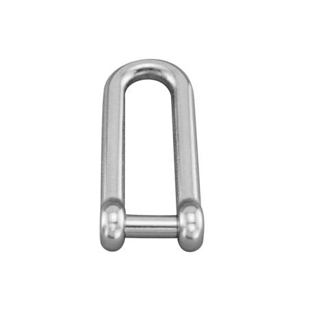 Suncor Stainless Long D Shackle with NO SNAG PIN, 1/4" 316 SS