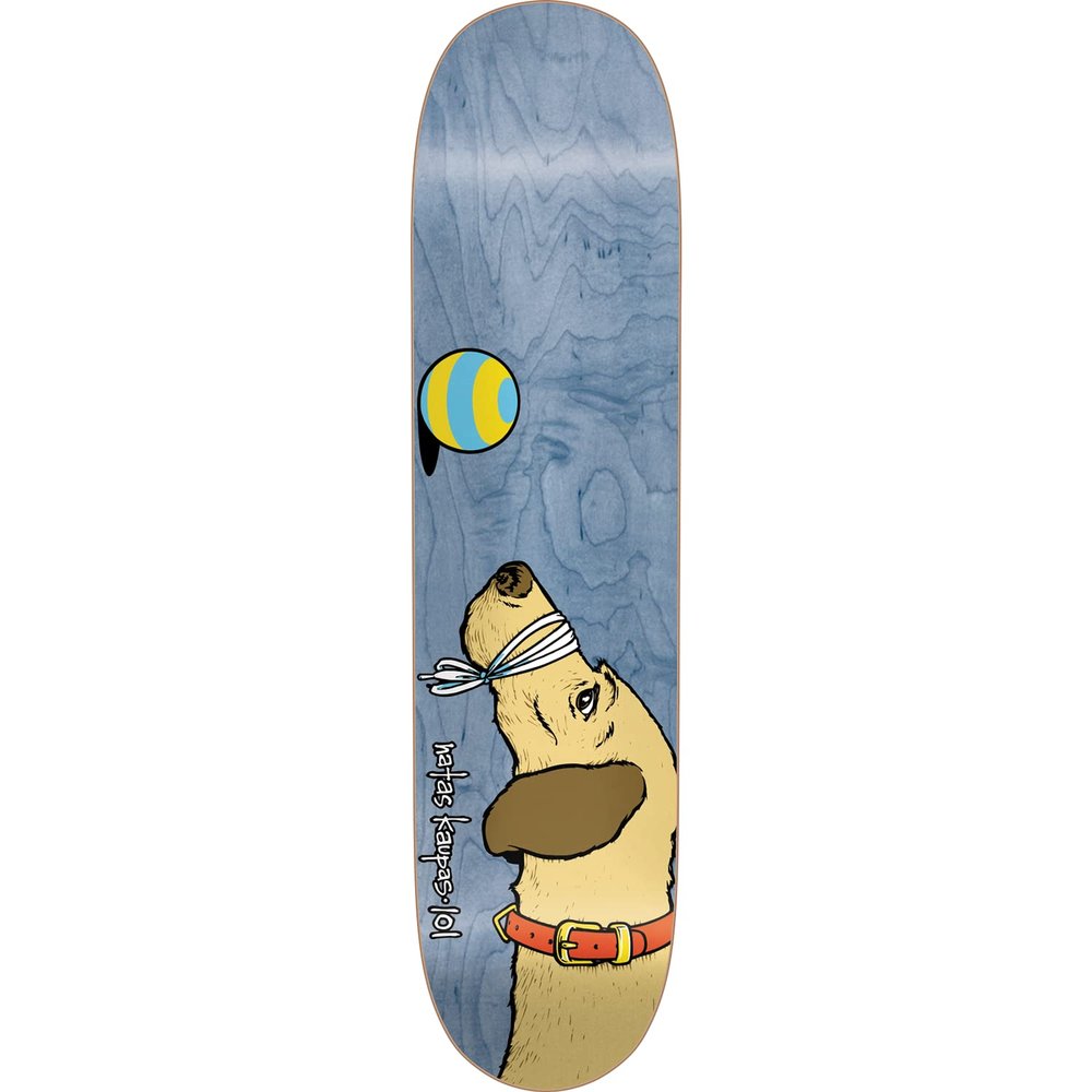 Universo Brands 101 Natas Dog Skateboard Deck -7.88 Blue/Veneer Sp - (Bundled with Free 1'' Hardware Set)