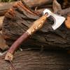 AFHZAM Viking Axe Gift Vikings Knife with Sheath | Hand Forged Real Handmade Outdoor Hunting Camping Axes and Hatchets | Viking Gifts for Men (Ax-05) view 3