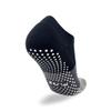 Pure Athlete No Show Yoga Grip Socks - Grippy Non Slip Sock with Grips for Women Men Pilates (Large, Black-Grey) view 1