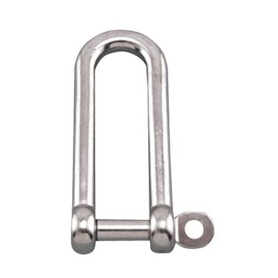 Stainless Long D Shackle with Captive PIN 1/2" 316 SS